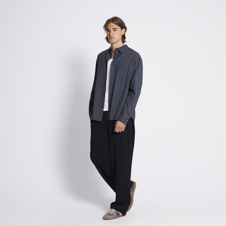 Boxy check shirt "Chicago" Dark Blue